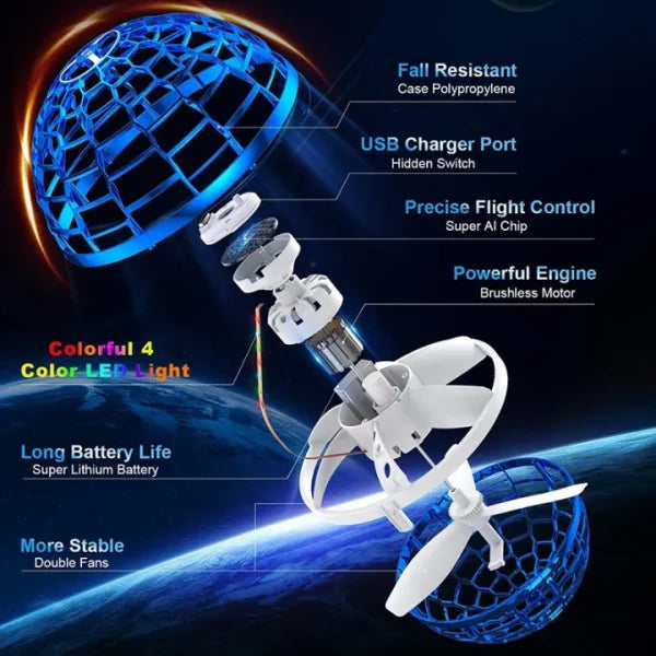 Flying Nova Pro Spinner | Flying Ball Toy Controllable Magic Ball Child Gift